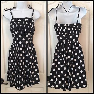 Tatyana Black and White Polka Dot Dress